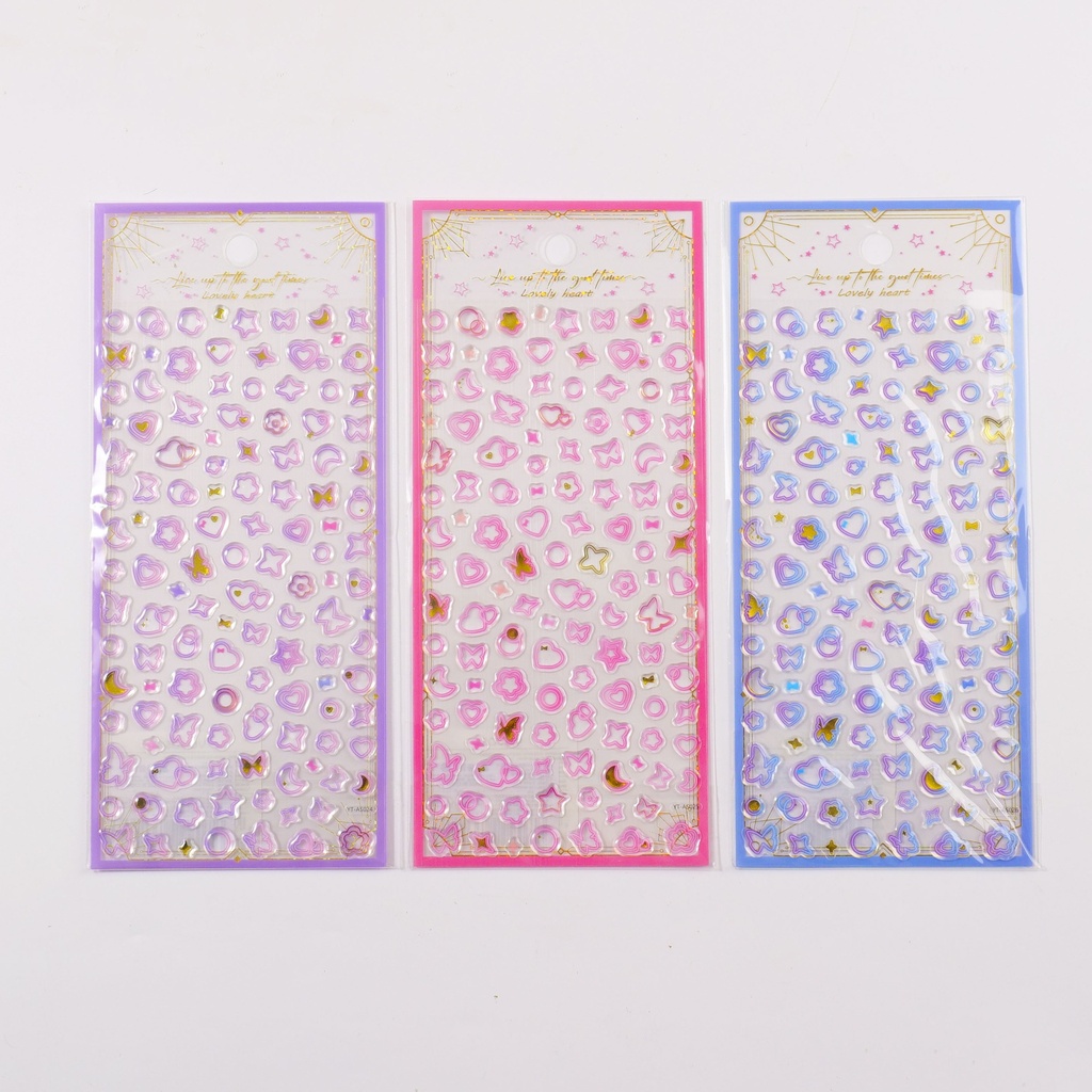 Hollow-Out Gold Foil Crystal Stickers