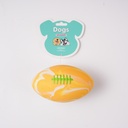 (HS-PET2213) 10.8cm Swirl Rugby Ball (Smooth) Dog Toy - Yellow