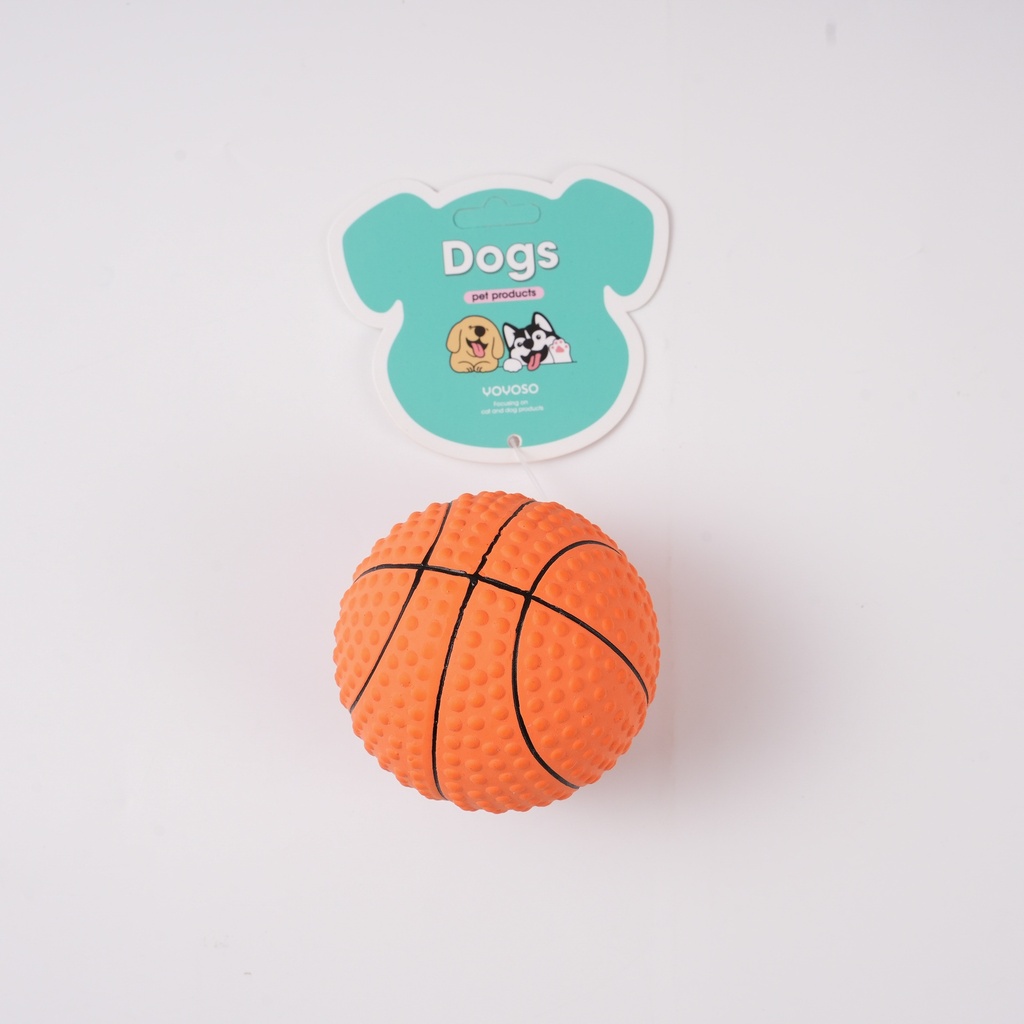 (HS-PET2203) 7.5cm Textured Basketball Dog Toy