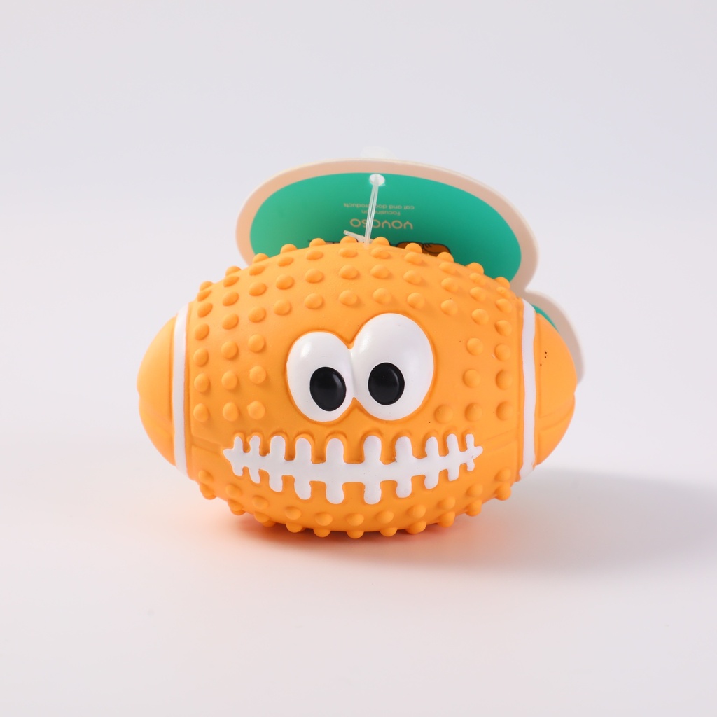 (HS-PET2203) 3 Textured Rugby Ball Dog Toy