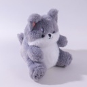 (HY-MR8006) Soft Fluffy Wolf Plush Toy - 15cm (Plastic Eyes)