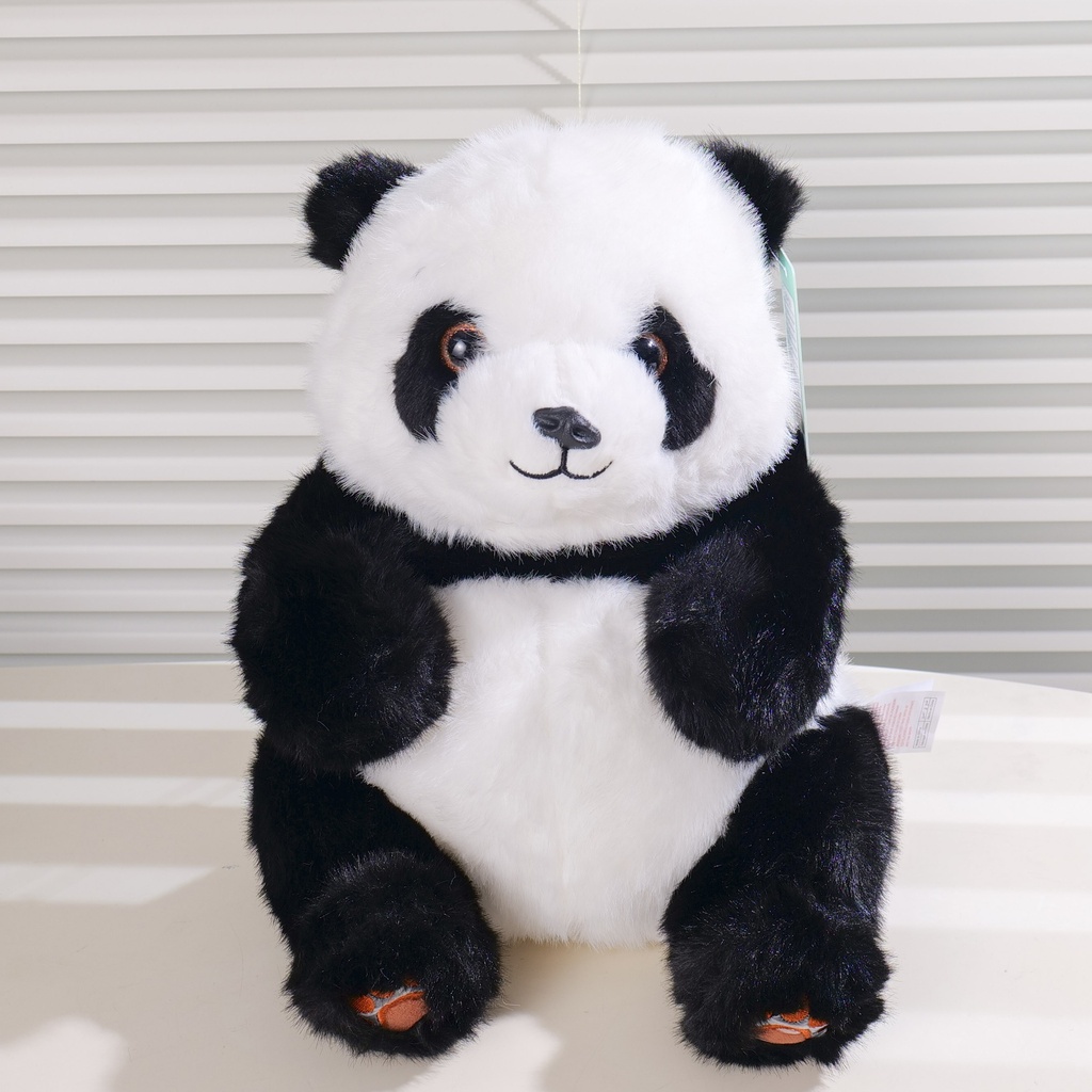(HY-MR8006) Sitting Panda Plush (Basic Style) - 40cm (Plastic Eyes)