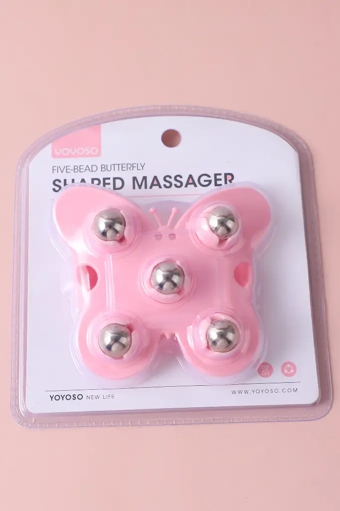 Five-bead butterfly shaped massager