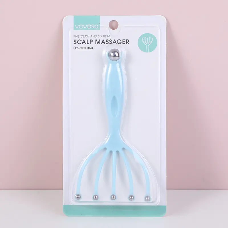 Five-claw and six-bead massager-blue