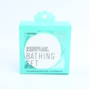 Shower cap and bath towel bathing set