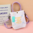 Trapezoid canvas crossbody bag-letter rh