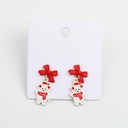 Christmas series scarf bear stud earring
