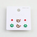 Christmas series bear and snowflake stud