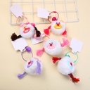 Braid plush key chain-purple