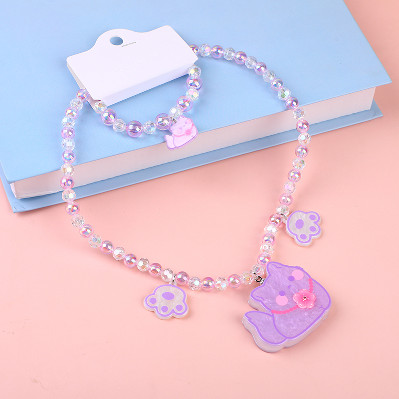 Cute kitten necklace for kids