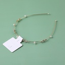 Fashion rhinestone pearl alloy hair band