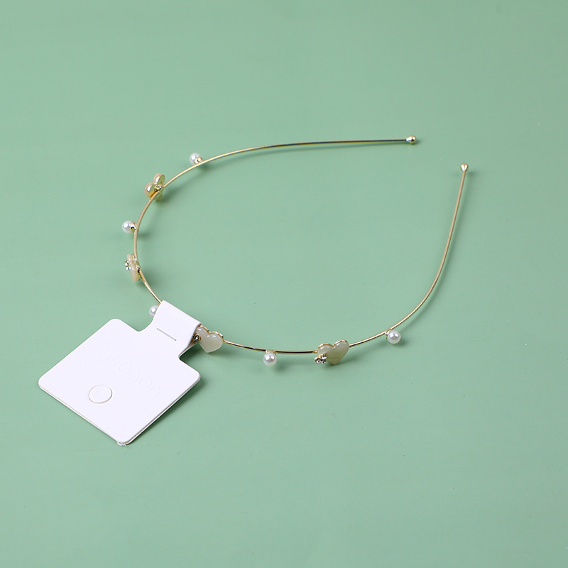 Fashion rhinestone pearl alloy hair band