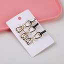 Cross alloy hair clip-3pcs