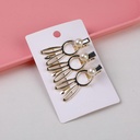 Pearl rabbit alloy hair clip-3pcs