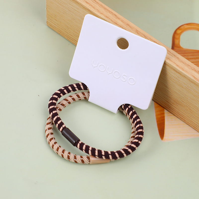 Mixed color twill rubber band 2pcs