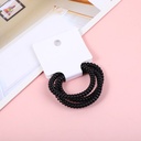 Medium black coil hair tie-3pcs