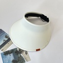 Adult visor cap with orange logo-off whi
