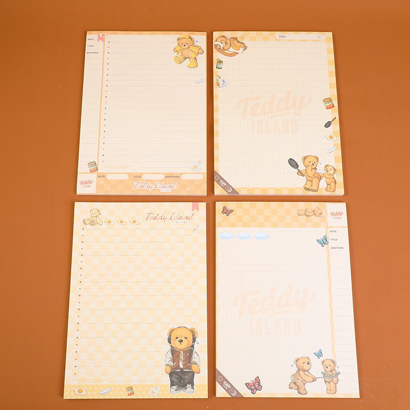 TEDDY ISLAND series note pads B5-colored