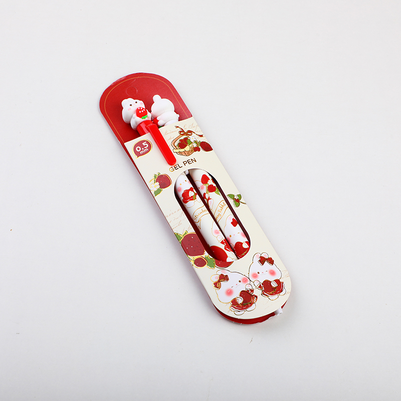Sweet bunny strawberry gel pen 2pcs-blue
