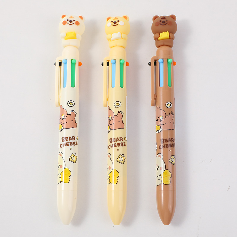 Bear cheese six-color ballpoint pen