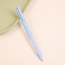Soft grip light blue simple gel pen 0.5m