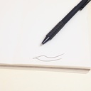 Soft grip black simple gel pen 0.5mm-bla