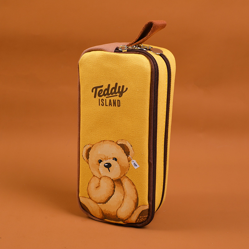 TEDDY ISLAND series pencil case with dou