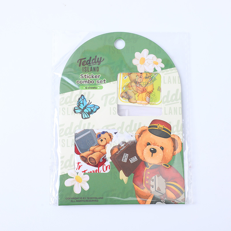 TEDDY ISLAND series happy diary stickers