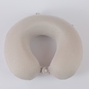 Ice silk solid colour U-shaped pillow - beige