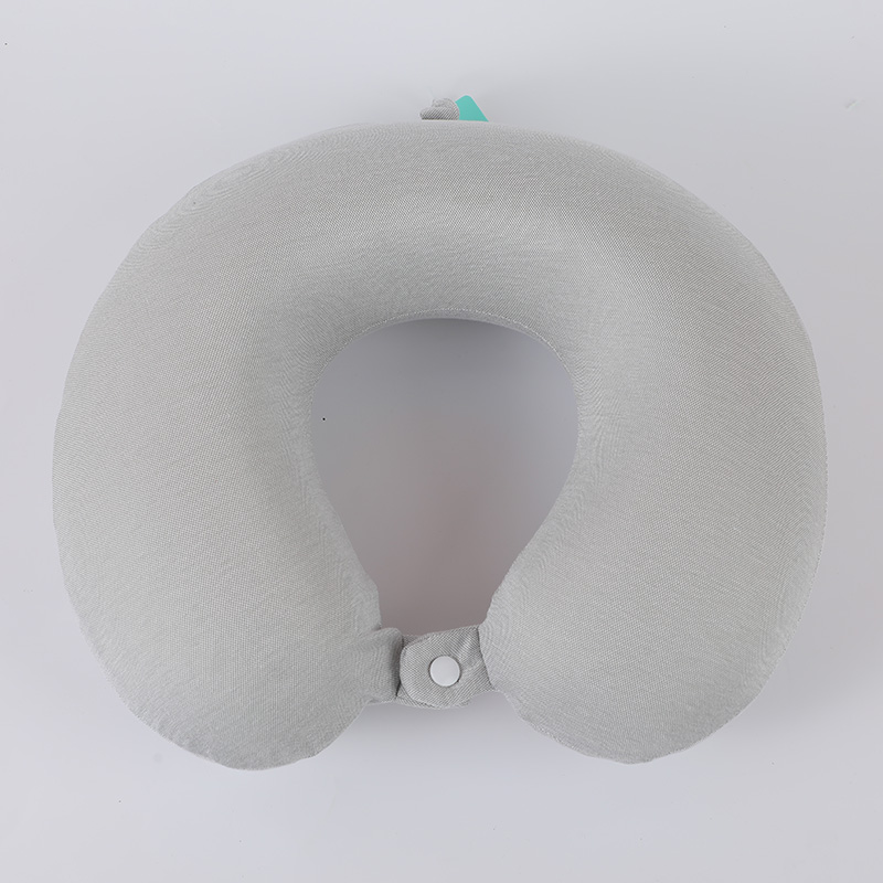 Ice silk solid colour U-shaped pillow - grey