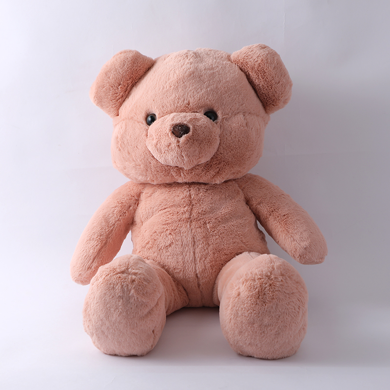 Pink bear throw pillow