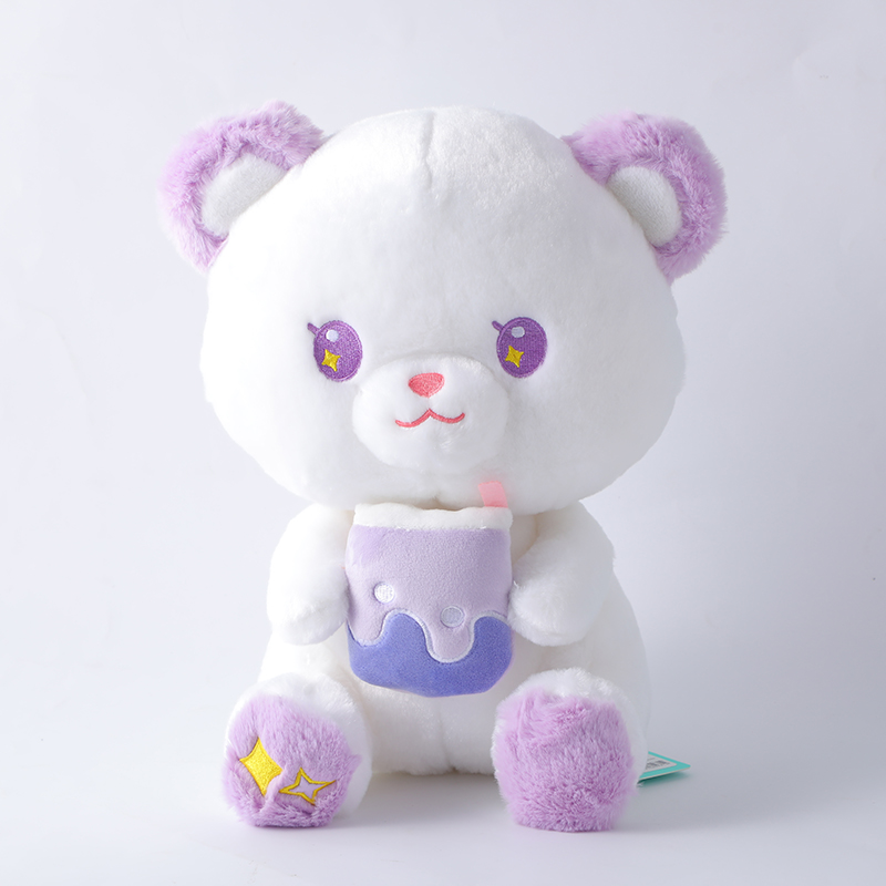 Sitting fruit bear with ice cream plush 