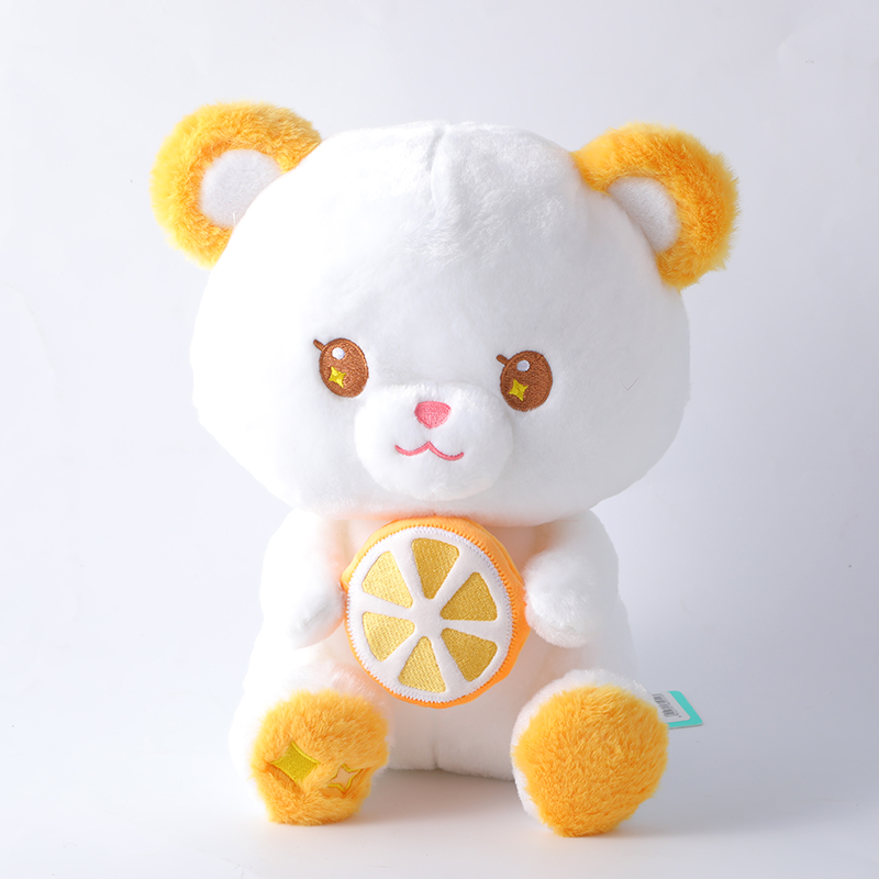 Sitting fruit bear with orange doll-20cm
