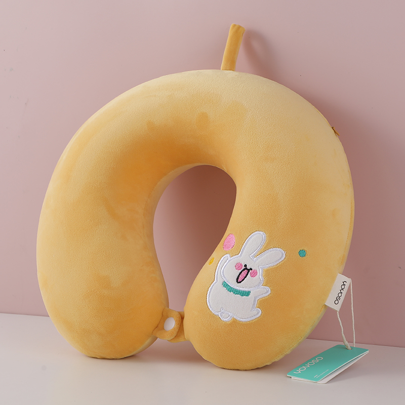 Sweet rabbit series U-shaped pillow-brown