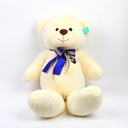 White bowknot bear large plush doll-85cm