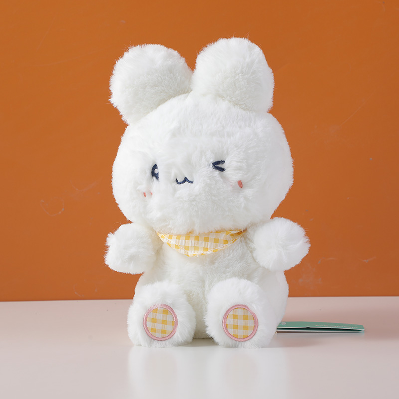 Yellow scarf rabbit doll-20cm