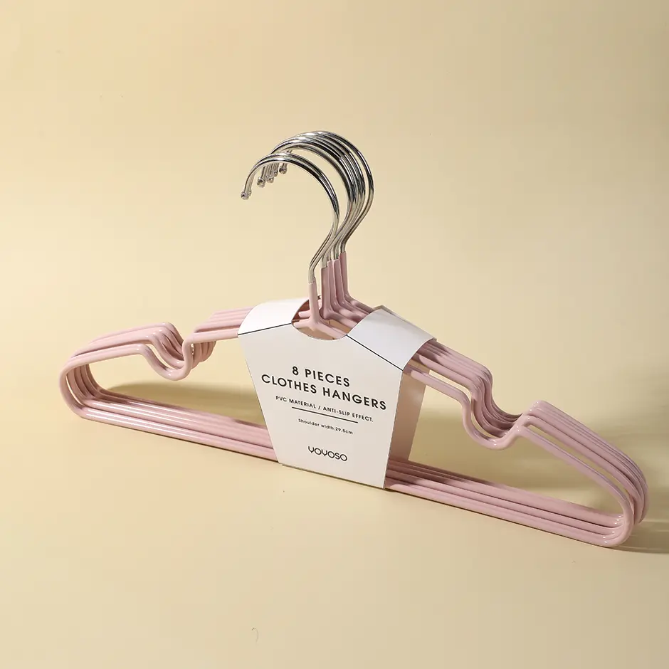 8 clothes hangers-Pink