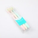 Soft toothbrush with wide thin  brush head (3pcs set)