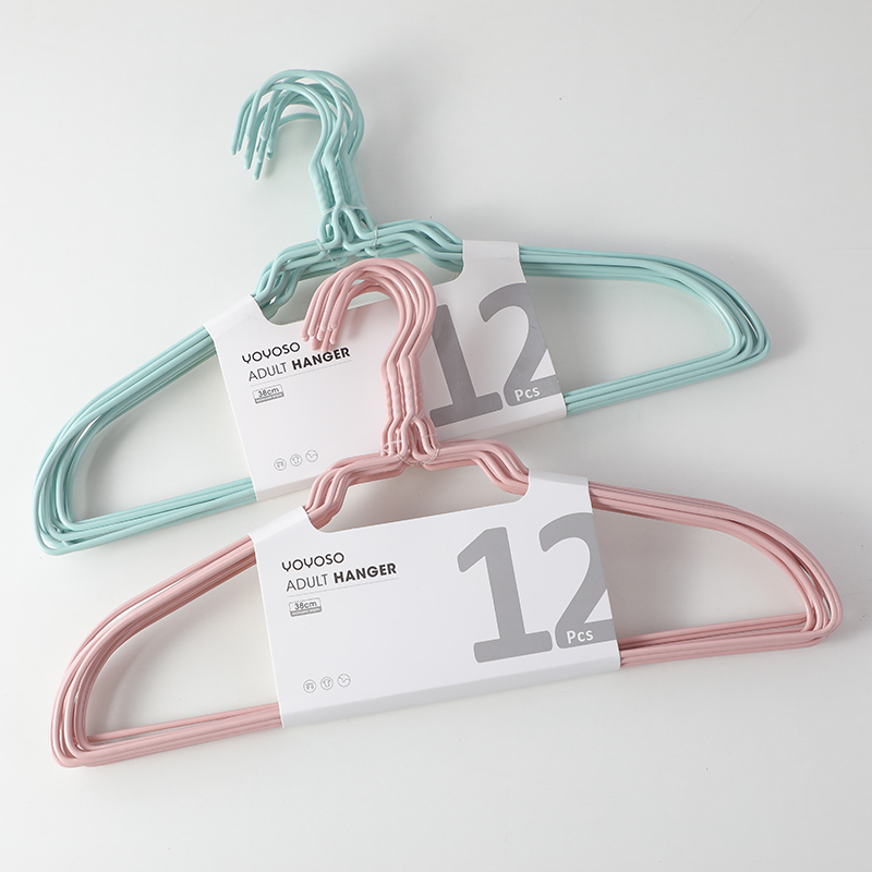 15 Inch shoulder protector plastic coated hanger 12pcs