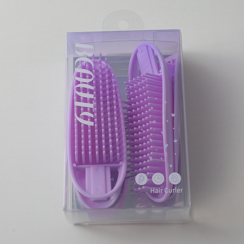 Dual purpose hair curler with comb 2pcs
