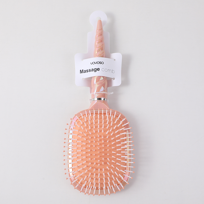 One-horned series colorful round comb-pink