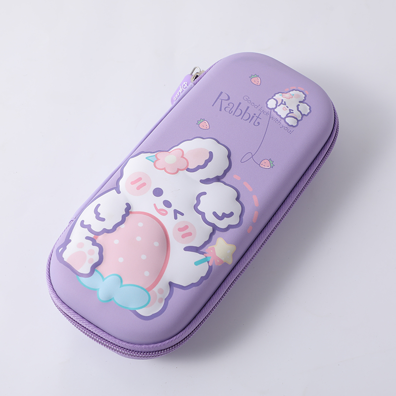 Purple bunny pencil case