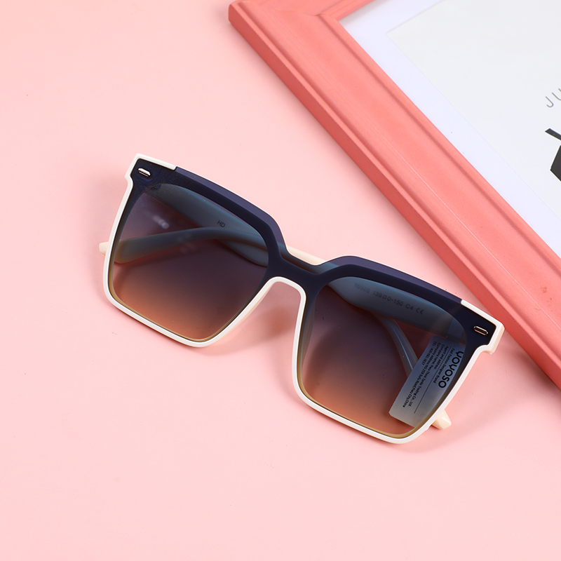 Trendy brand multilateral all-matching sunglasses-off-white