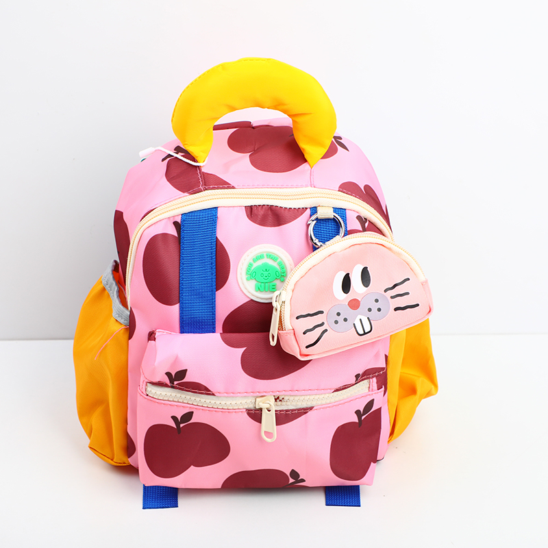 Cartoon animal children's backpack-pink