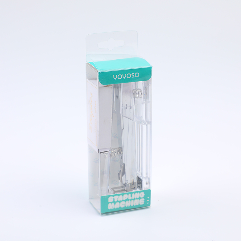 Acrylic transparent stapler with 1000 staples-silver