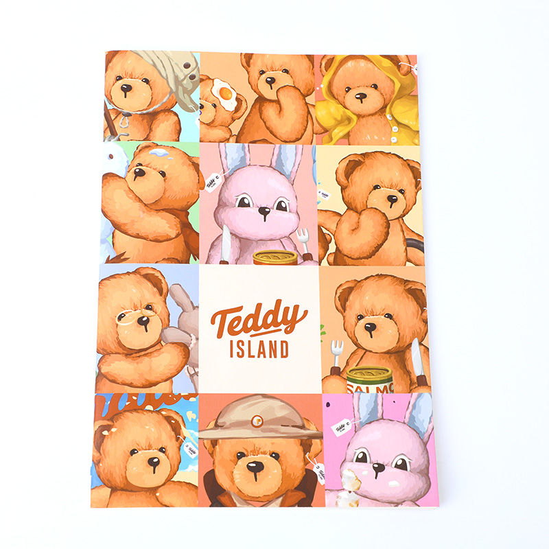 TEDDY ISLAND series suture notebook B5-horizontal line pages 30 sheets