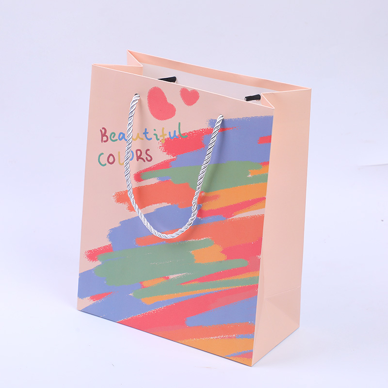 Colorful stars vertical gift bag-medium