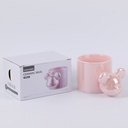 Pearly lustre colorful bear ceramic cup-340ml