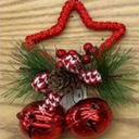Christmas pentagram bell ornament
