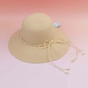 Pearl-tied Straw-woven Adult Fisherman Hat